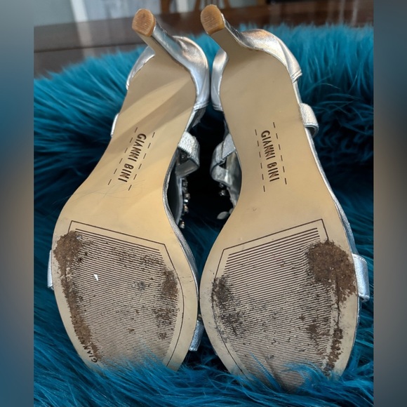 Gianni Bini rhinestone embellished heels, Sexy, Leather, 4” heels, size: 10 Chic - Picture 4 of 6